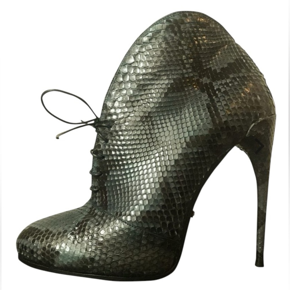 Gucci Kim Moss python leather ankle booties Sz. 37 - Picture 7 of 15